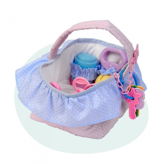 toiletmand met accessoires voor poppen 8-delig