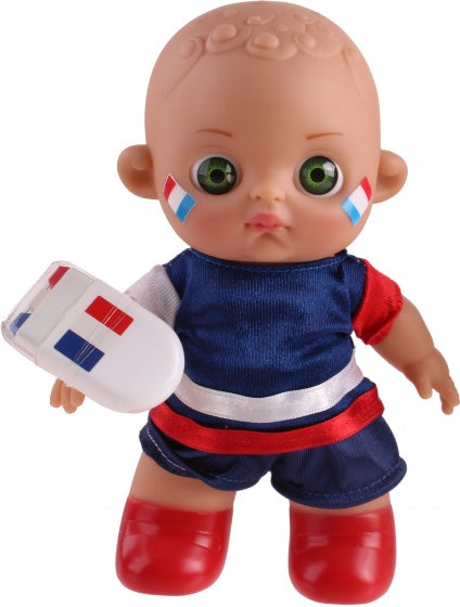 voetbalbaby met schmink Frankrijk 20 cm