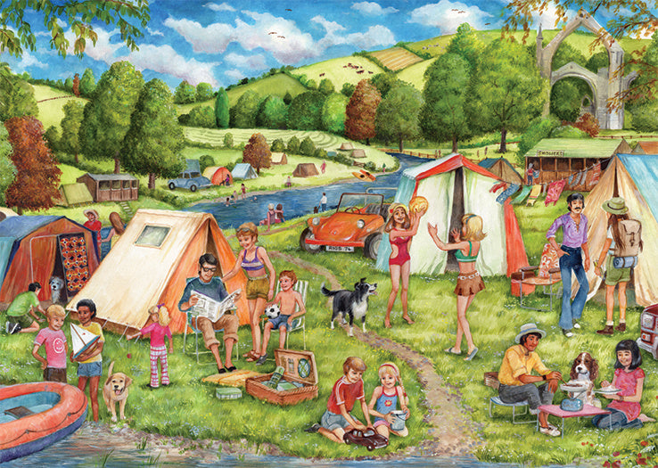 legpuzzel Camping karton groen 2 x 500 stukjes