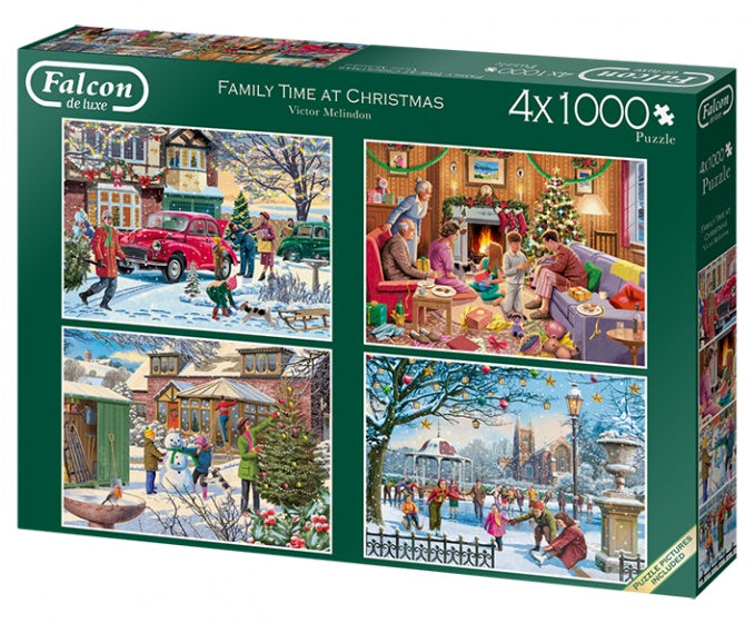 legpuzzel Family Time at Christmas 4000 stukjes 4-delig