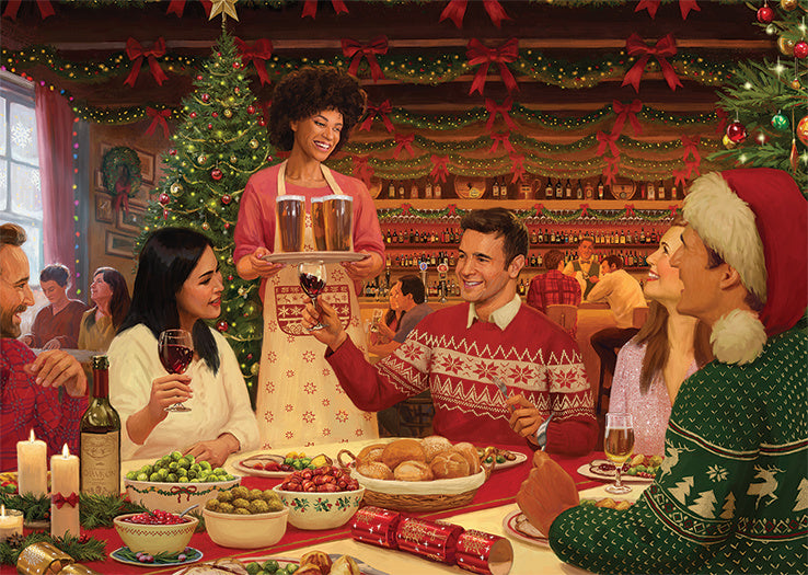 legpuzzel Festive Feast karton rood 500 stukjes
