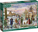 legpuzzel Festive Village karton groen 1000 stukjes