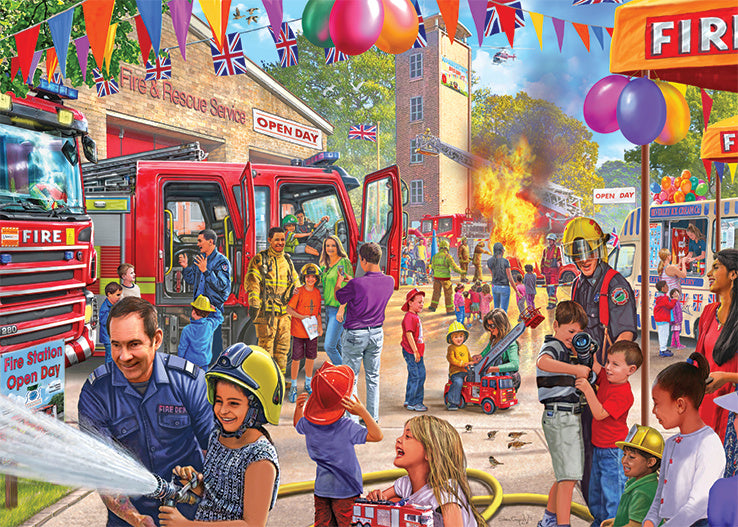 legpuzzel Fire Station karton groen 1000 stukjes