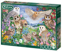 Falcon de Luxe Puzzel Owls In The Wood 1000 Stukjes