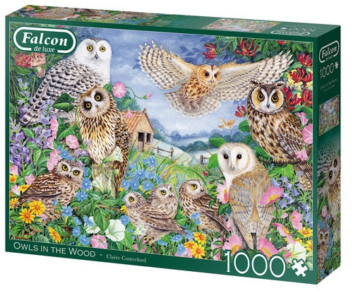 Falcon de Luxe Puzzel Owls In The Wood 1000 Stukjes