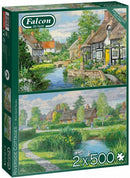 legpuzzel Riverside Cottages 2 x 500 stukjes