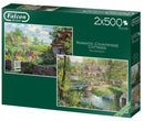 legpuzzel Romantic Countryside Cottages 2x500 stukjes