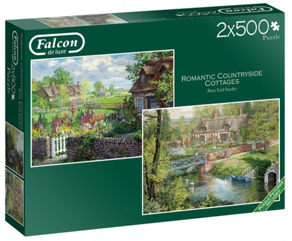 legpuzzel Romantic Countryside Cottages 2x500 stukjes