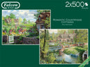 legpuzzel Romantic Countryside Cottages 2x500 stukjes