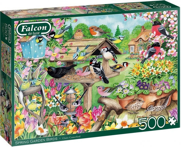 legpuzzel Spring Garden Birds karton 500 stukjes
