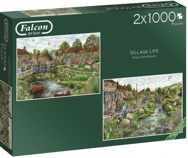 legpuzzel Village Life 2 x 1000 stukjes
