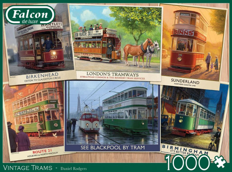 legpuzzel Vintage Trams 1000 stukjes
