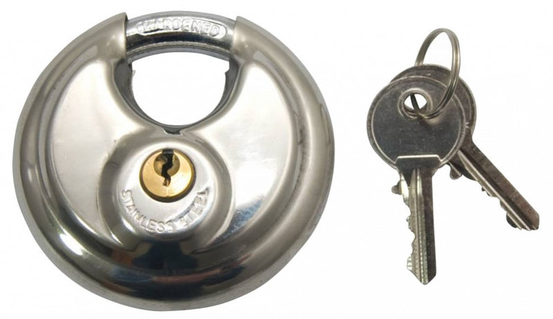 hangslot discus 70 x 9 mm zilver