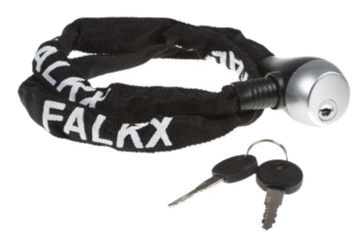 kettingslot met nylon hoes 800 x 3,5 mm zwart