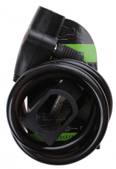 krulkabelslot met houder 1000 x 10 mm zwart