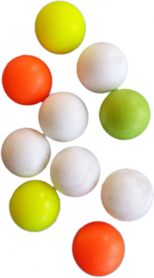 tafelvoetbalballen wit/geel/oranje 10 stuks
