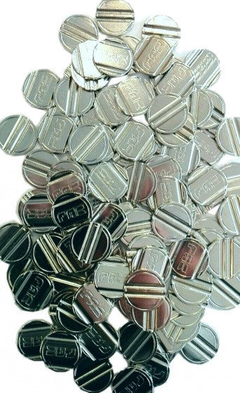 tafelvoetbaltokens staal zilver 20 stuks