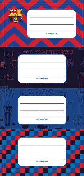 naamstickers junior vinyl rood/blauw 20 stuks