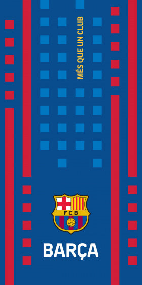 strandlaken FC Barcelona 70 x 140 cm katoen blauw/rood