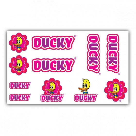 Fietsstickers Ducky Roze 14 X 20 cm