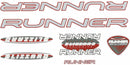 Fietsstickers Runner Blizzard Red 28 X 16 cm