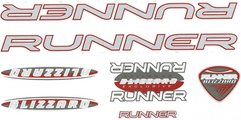 Fietsstickers Runner Blizzard Red 28 X 16 cm
