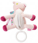 muziekdoos hert roze 17 cm