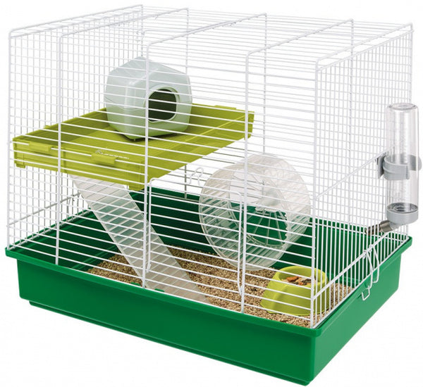 FERPLAST HAMSTERKOOI DUO WIT/ORANJE 46X29,5X37,5 CM