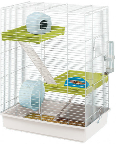 FERPLAST HAMSTERKOOI TRIS WIT/BLAUW 46X29,5X58 CM