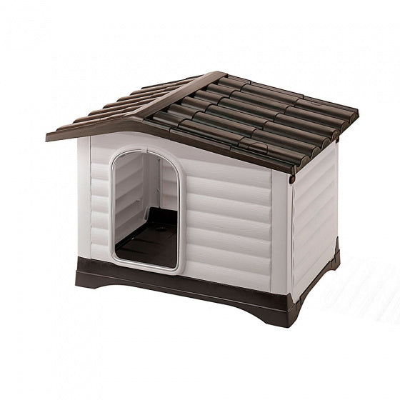 FERPLAST HONDENHOK DOGVILLA 110 GRIJS/BRUIN 111X84X79 CM