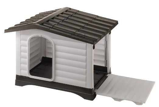 FERPLAST HONDENHOK DOGVILLA 110 GRIJS/BRUIN 111X84X79 CM