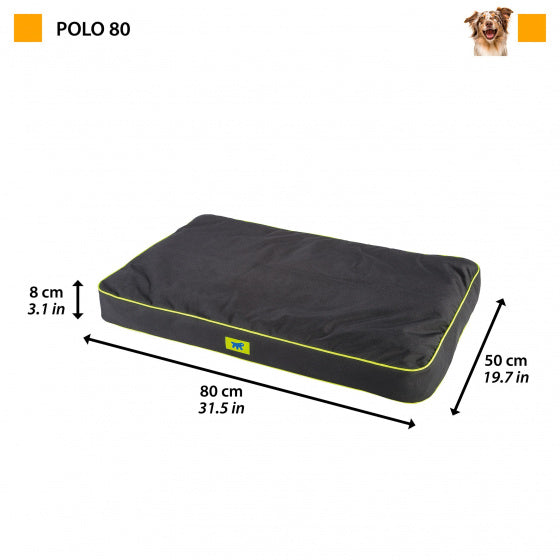 FERPLAST LIGKUSSEN POLO ZWART 80X50X8 CM