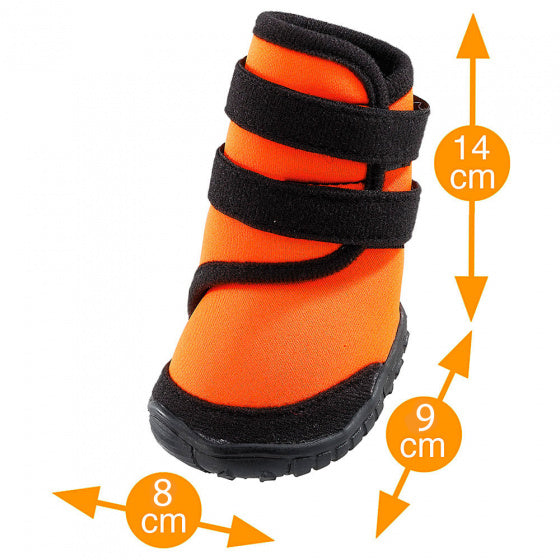 FERPLAST HONDENSCHOENEN TREKKING ORANJE / ZWART 9X8X14 CM 4 ST