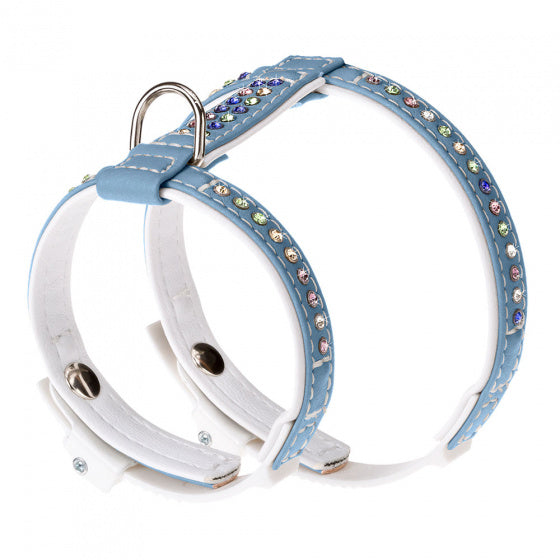 FERPLAST HONDENTUIG LUX TURQUOISE / WIT XS
