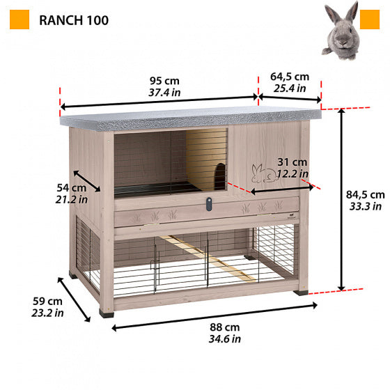 RANCH 100 RESTYLING GRIJS/GRIJ 95X64,5X84,5 CM