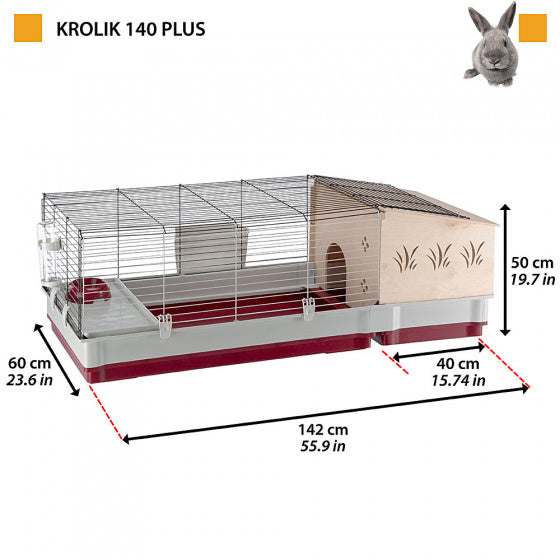 FERPLAST KONIJNENKOOI KROLIK 140 PLUS 142X60X50 CM