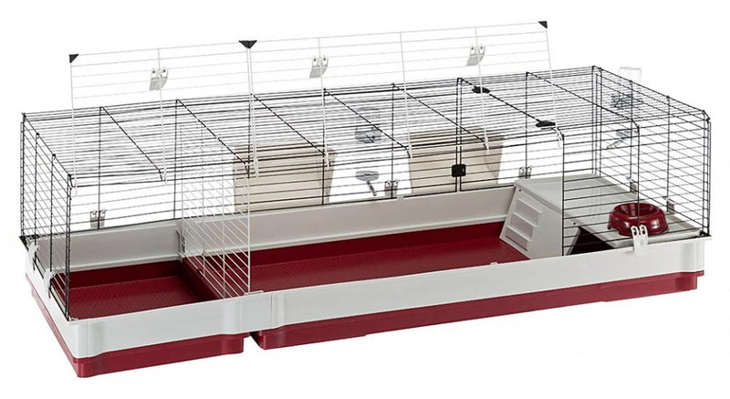 FERPLAST KONIJNENKOOI KROLIK 160 WIT / BORDEAUX 162X60X50 CM