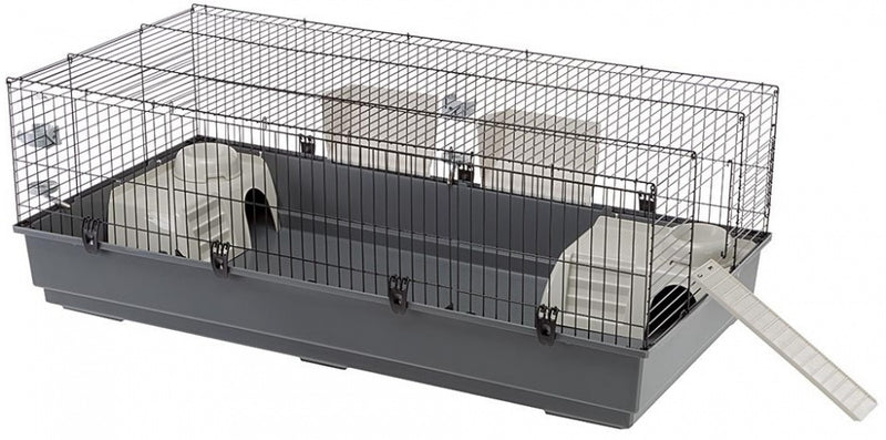 FERPLAST KONIJNENKOOI RABBIT 140 GRIJS/ZWART 140X71X51 CM