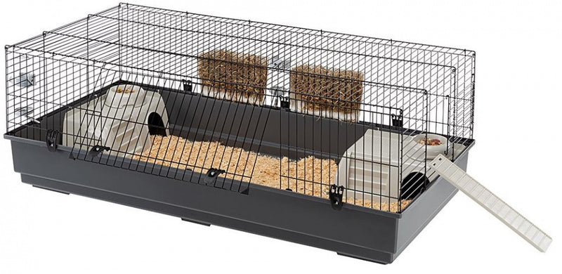 FERPLAST KONIJNENKOOI RABBIT 140 GRIJS/ZWART 140X71X51 CM