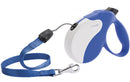 FERPLAST HONDENRIEM ROLLIJN AMIGO KOORD BLAUW / WIT L 5 MTR