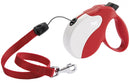 FERPLAST HONDENRIEM ROLLIJN AMIGO KOORD ROOD / WIT L 5 MTR