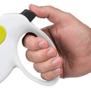 FERPLAST HONDENRIEM ROLLIJN AMIGO KOORD WIT / GROEN L 5 MTR