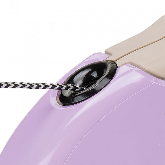 FERPLAST HONDENRIEM ROLLIJN AMIGO KOORD BEIGE / VIOLET L 5 MTR