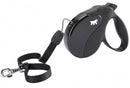 FERPLAST HONDENRIEM ROLLIJN AMIGO KOORD ZWART L 5 MTR