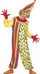 clownspak junior polyester rood/geel mt 10-12 jaar