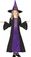 heksenjurk meisjes polyester paars mt 5-6 jaar
