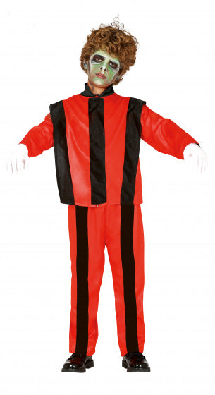 zombiekostuum polyester rood maat 10-12 jaar