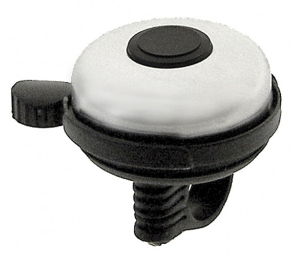 fietsbel 53 mm aluminium zilver/zwart