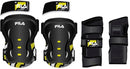 beschermingsset FP skate zwart/geel maat XXS