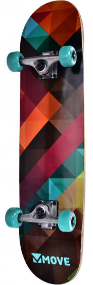 skateboard Cube 20 x 79 cm Abec 7 zwart/turquoise